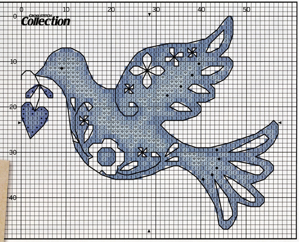 Dove Free Cross Stitch Pattern Chart Cross Stitch Animals Animal  - Dove Cross Stitch Pattern Free