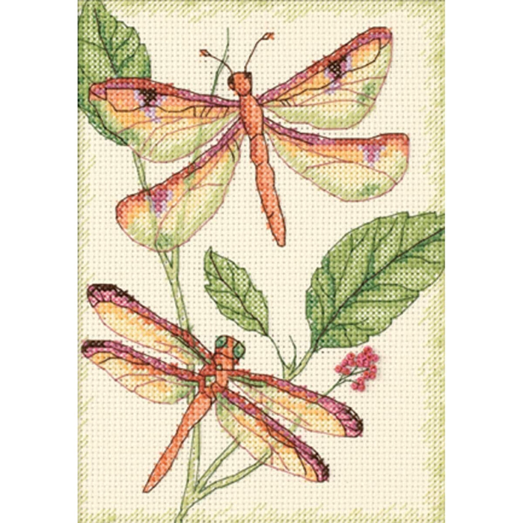 Dragonfly Duo Mini Counted Cross Stitch Kit 5 X7 Overstock Shopping  - Dragonfly Counted Cross Stitch Patterns