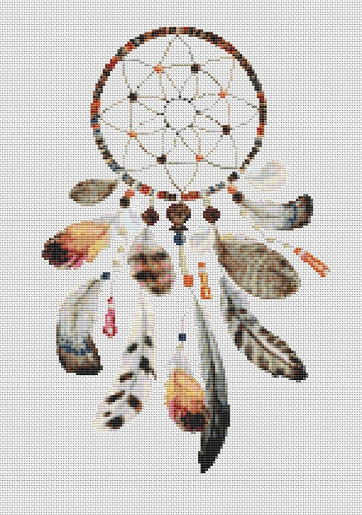 Dream Catcher Counted Cross Stitch needlepoint Pattern PDF Etsy Canada - Dream Catcher Counted Cross Stitch Pattern