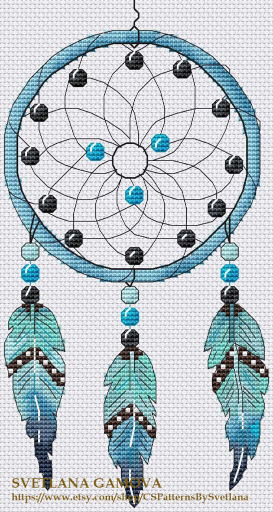 Dream Catcher Cross Stitch Pattern PDF Instant Download Etsy - Dream Catcher Cross Stitch Patterns Free