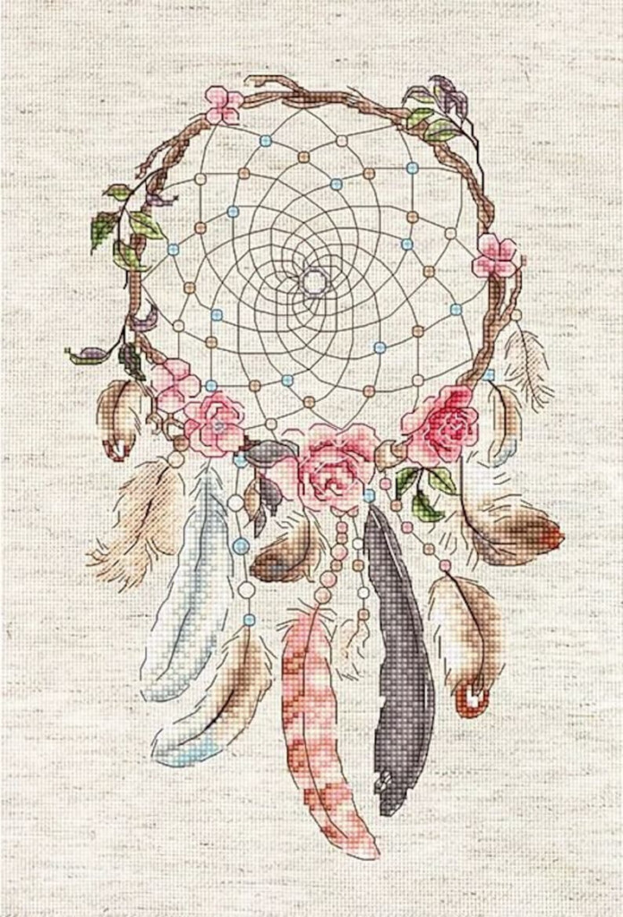 Dreamcatcher Counted Cross Stitch Kit Live Your Dreams Luca s Etsy - Dream Catcher Counted Cross Stitch Pattern