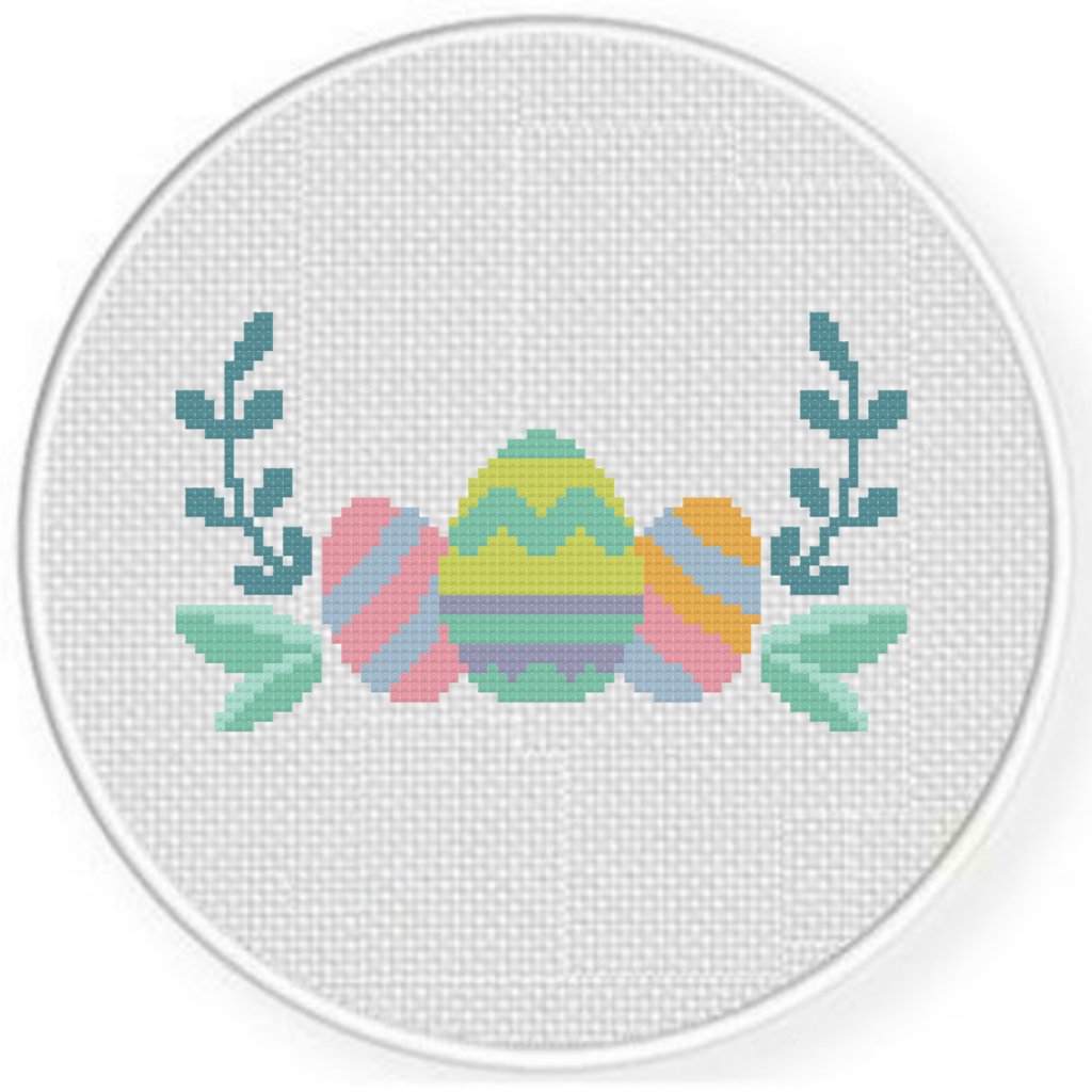 Easter Eggs Laurel Cross Stitch Pattern Daily Cross Stitch - Free Cross Stitch Easter Egg Patterns
