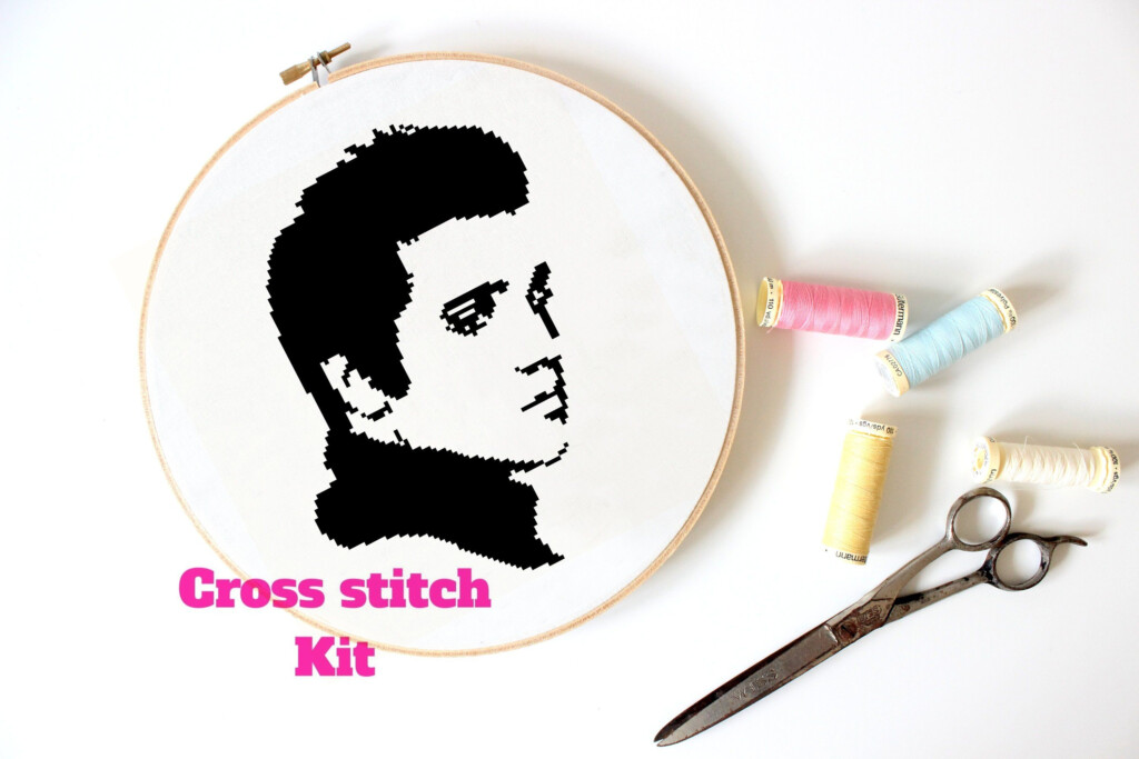 Elvis Presley Cross Stitch Kit Beginners Cross Stitch Pattern And Full  - Elvis Cross Stitch Patterns Free