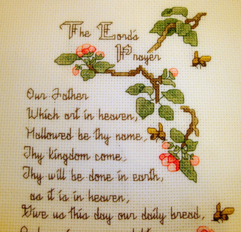 Everyday Art Work The Lord s Prayer Cross Stitch - The Lord's Prayer Cross Stitch Pattern Free