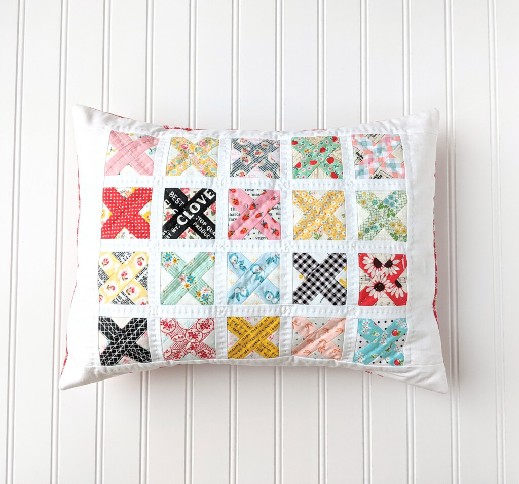 Fabric Mutt Cross Stitch Quilt Block Pillow Tutorials - Cross Stitch Pillow Patterns Free