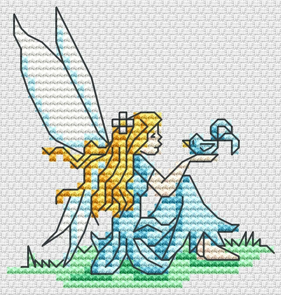 Fairy Designed By Durene Jones From The Durene Jones Cross Stitch  - Durene Jones Cross Stitch Free Patterns