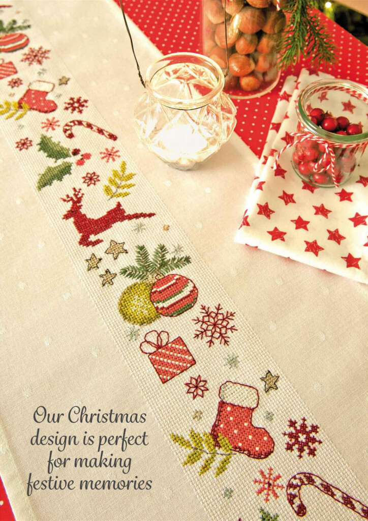 Festive Table Runner From Cross Stitch Collection N 268 November 2016 1  - Cross Stitch Patterns For Table Runners