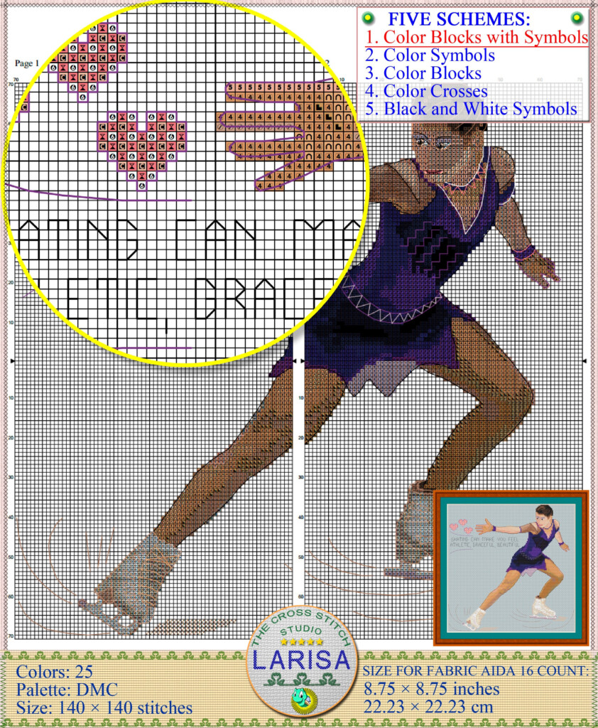 Figure Skating Cross Stitch Pattern Figure Skater Ice Etsy - Ice Skating Cross Stitch Patterns
