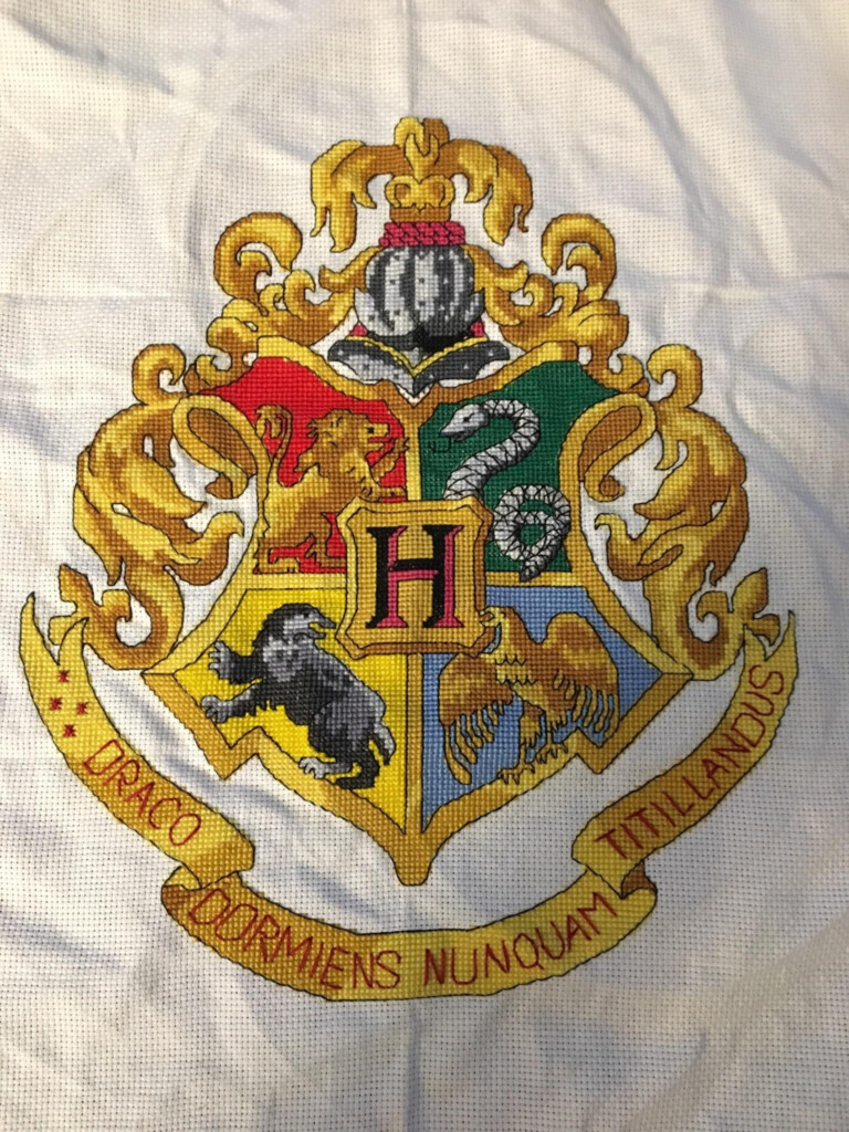 Finally Finished My Hogwarts Crest Cross Stitch After Three Years Of On  - Harry Potter Hogwarts Crest Cross Stitch Pattern