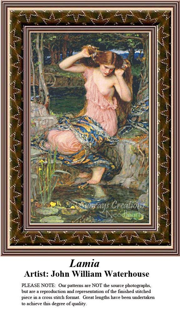 Fine Art Counted Cross Stitch Lamia Fine Art Cross Stitch Counted  - Fine Art Cross Stitch Patterns
