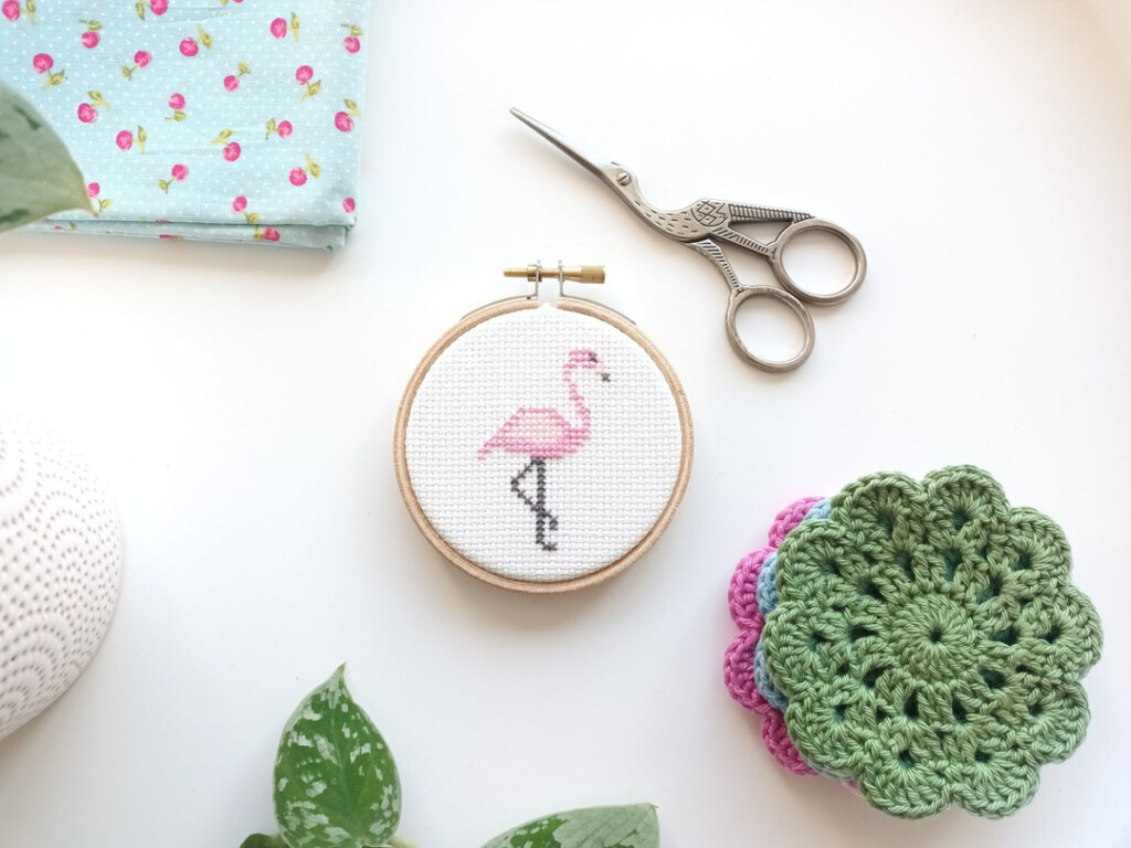 Flamingo 7 5 Cm 3 Inch Cross Stitch Pattern Pdf Download  - 3 Inch Cross Stitch Patterns