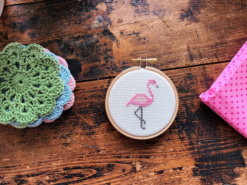 Flamingo 75 Cm 3 Inch Cross Stitch Pattern Pdf Etsy - 3 Inch Cross Stitch Patterns