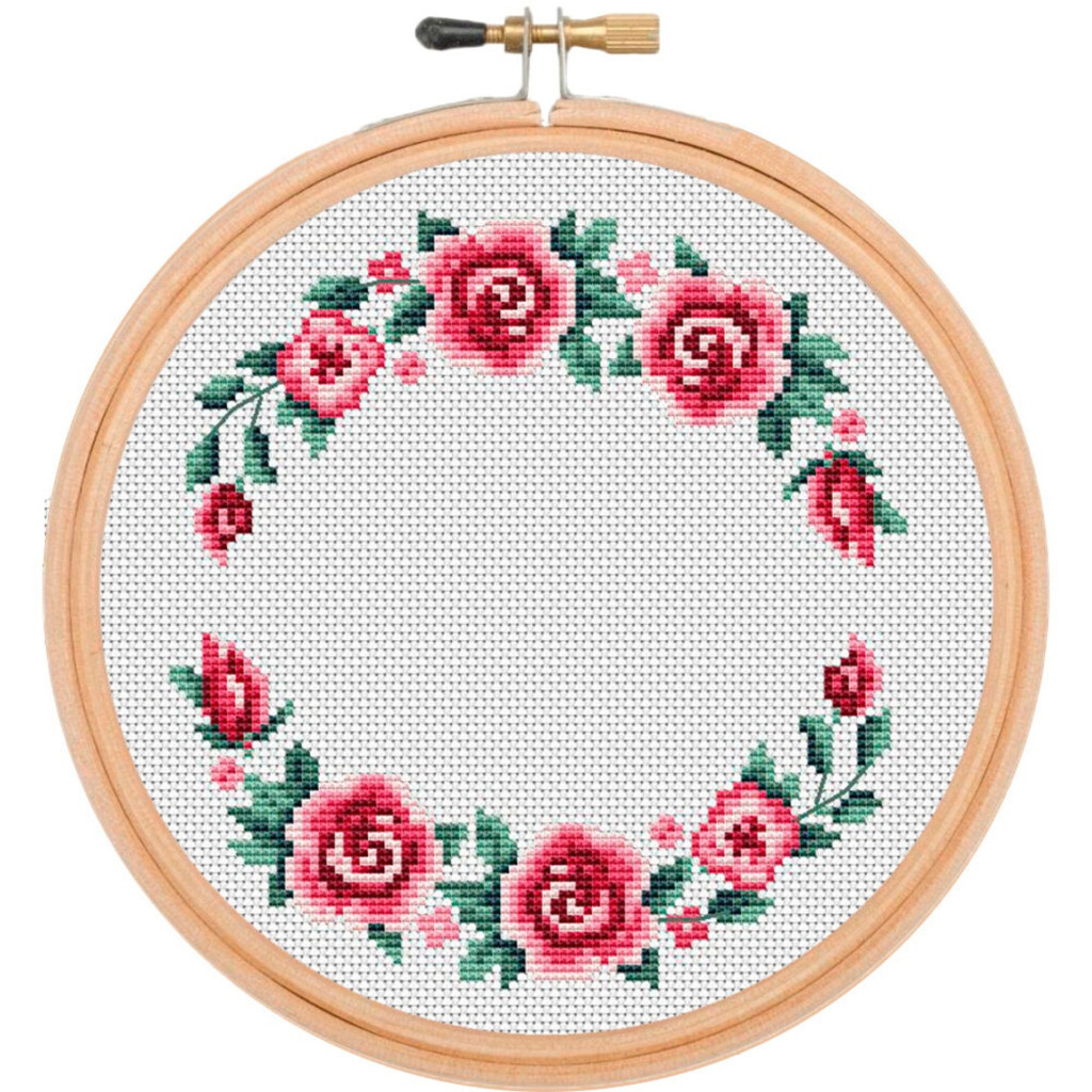 Floral Wreath Cross Stitch Pattern PDF Modern Cross Stitch Etsy - Cross Stitch Floral Wreath Pattern