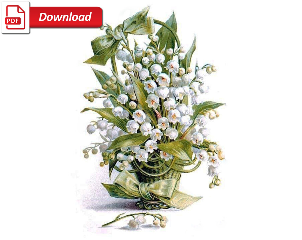 Flower Cross Stitch Pattern Lily Of The Valley Cross Stitch Etsy - Lily Of The Valley Cross Stitch Pattern