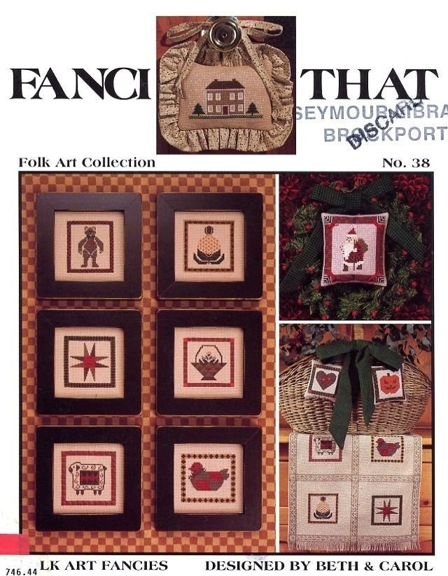 Folk Art Fancies Fanci That Cross Stitch Pattern Leaflet - Fanci That Cross Stitch Patterns