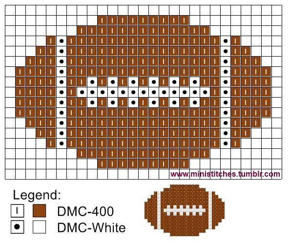 Football Mini Cross Stitch Cross Stitch For Kids Cross Stitch Kits - Small Football Cross Stitch Pattern