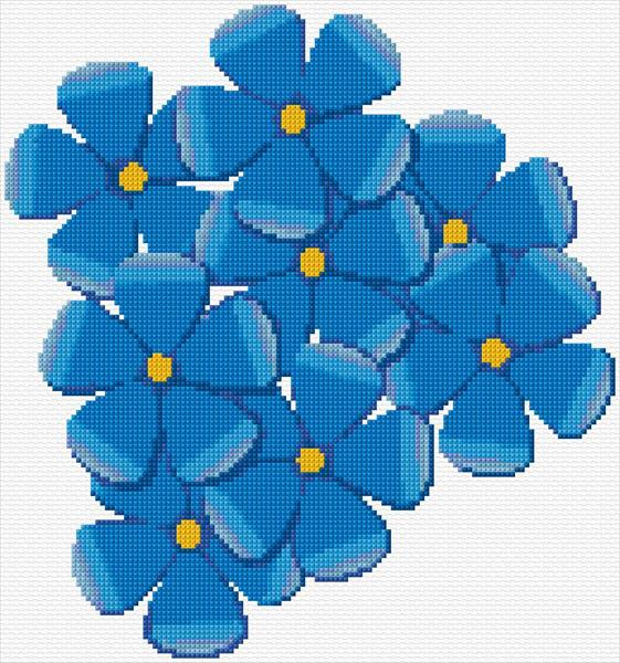 Forget Me Not Cross Stitch Designs - Forget Me Not Cross Stitch Pattern Free