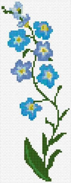 Forget Me Not Flowers Cross Stitch Designs - Forget Me Not Cross Stitch Pattern Free