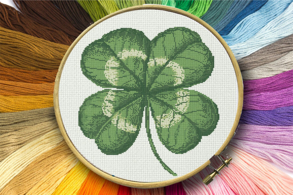 Four leaf Clover Cross Stitch Pattern Instant Download PDF Etsy - 4-leaf Clover Cross Stitch Pattern