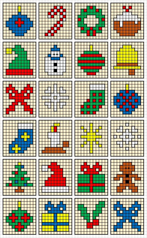 Free 24 Christmas Mini Cross Stitch And Small Pixel Art Designs  - Christmas Mini Cross Stitch Patterns Free