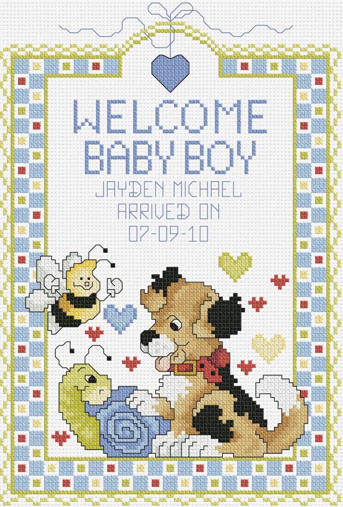 Free Birth Cross Stitch Patterns - Birth Record Cross Stitch Patterns Free