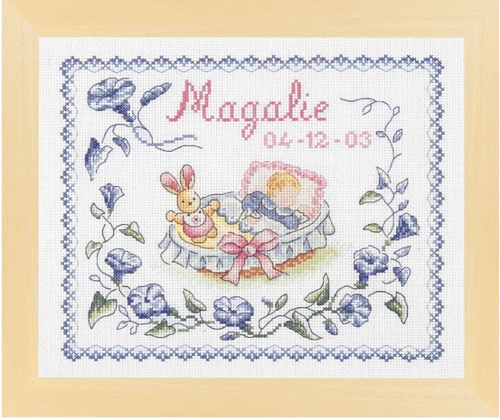 Free Birth Sampler Cross Stitch Pattern Cross Stitch Patterns Baby  - Birth Sampler Cross Stitch Patterns Free