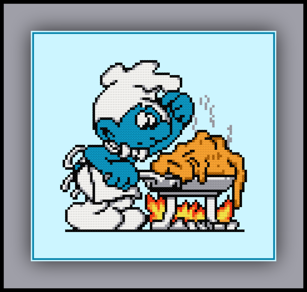 Free Chef Smurf Cross Stitch Pattern The Smurfs Cross Stitch Quest - Smurf Cross Stitch Pattern Free