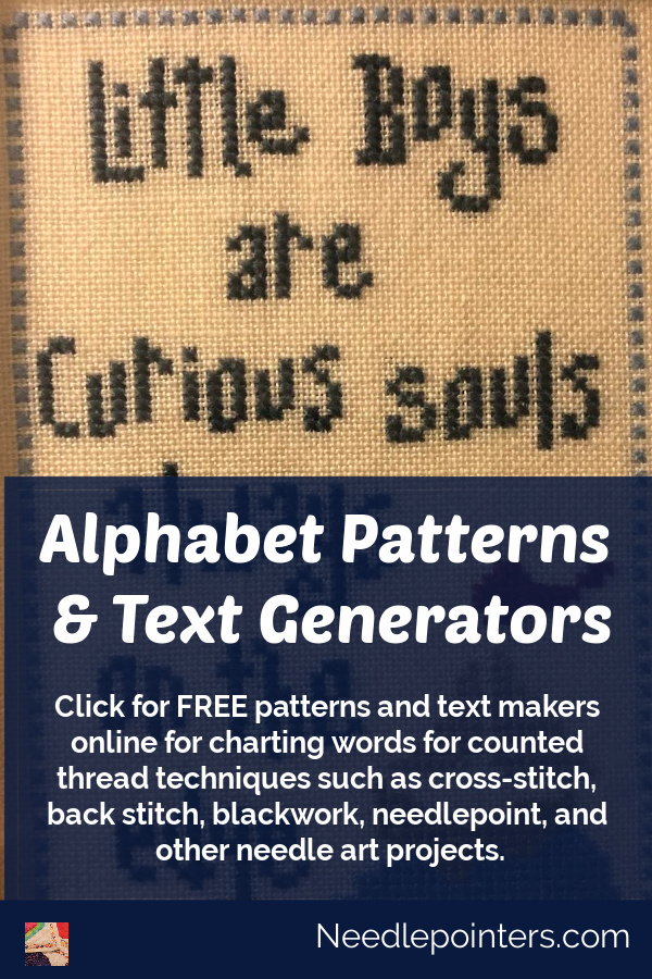 Free Cross Stitch Alphabet Patterns Text Generators Needlepointers - Text To Cross Stitch Pattern