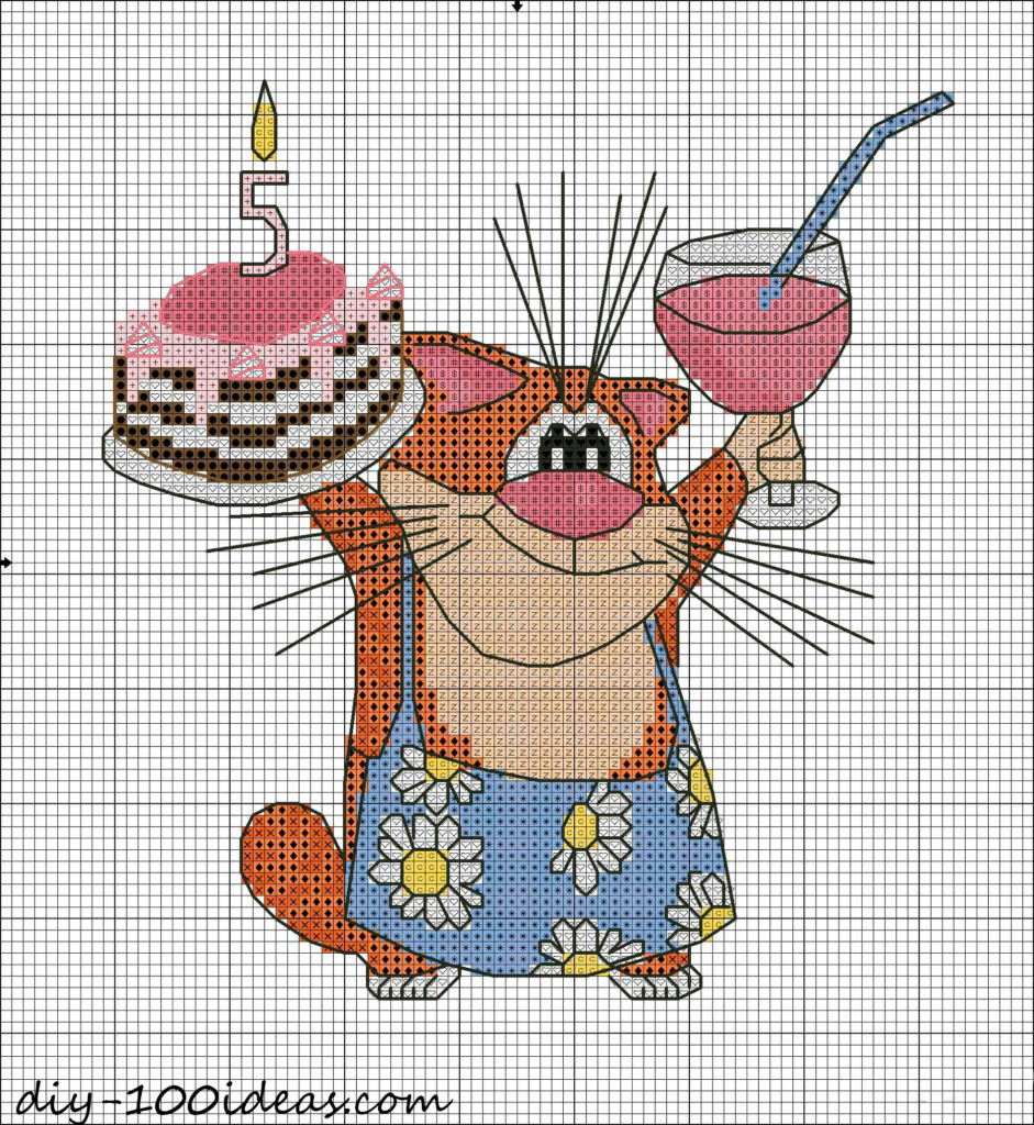 Free Cross Stitch Pattern Happy Birthday DIY 100 Ideas - Cross Stitch Happy Birthday Pattern