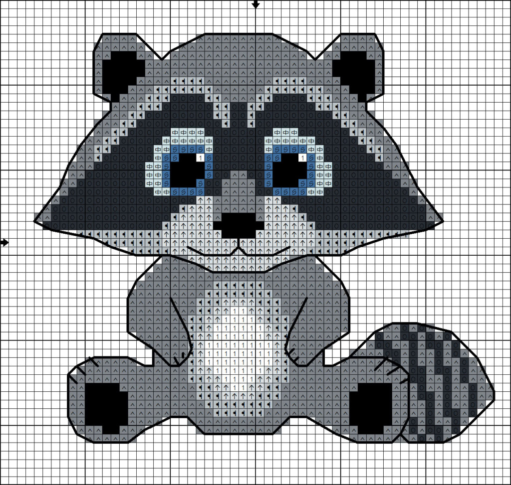 Free Cross Stitch Pattern Raccoon DIY 100 Ideas - Raccoon Cross Stitch Pattern Free