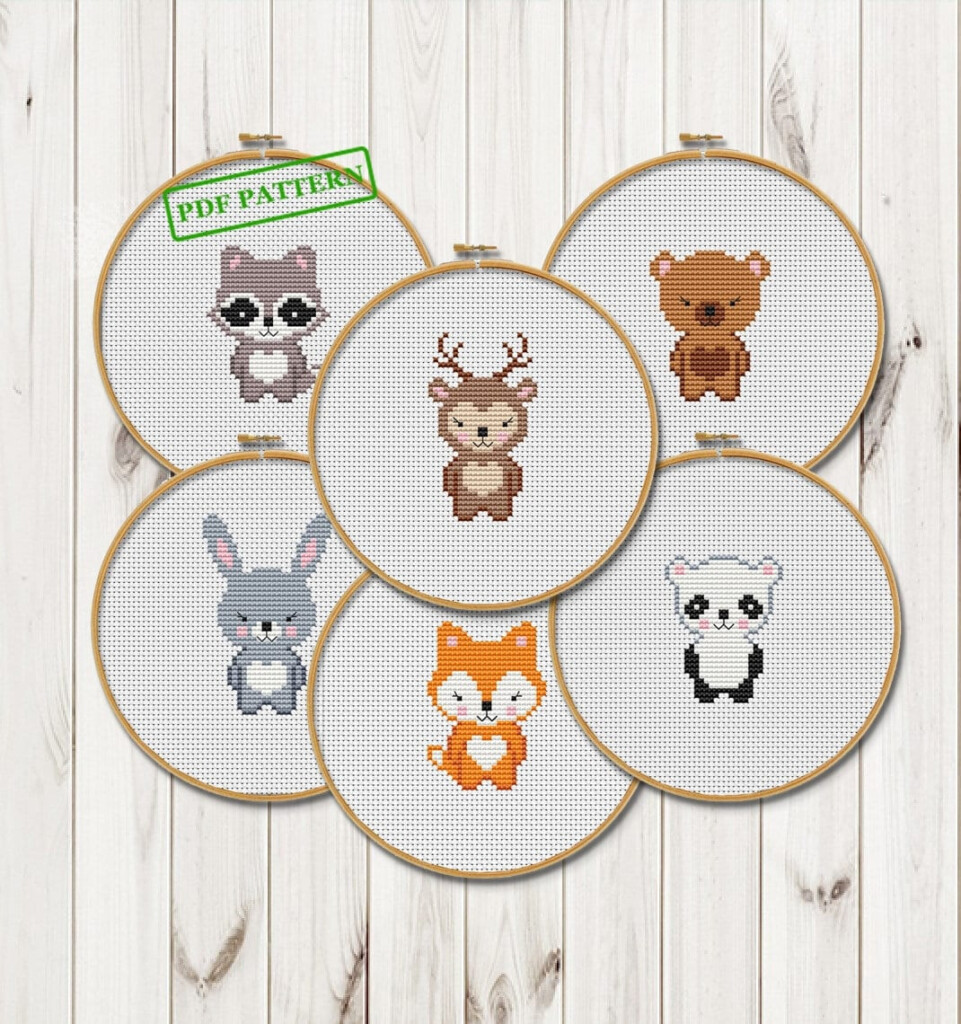 Free Cross Stitch Patterns Animals - Woodland Animals Cross Stitch Patterns Free