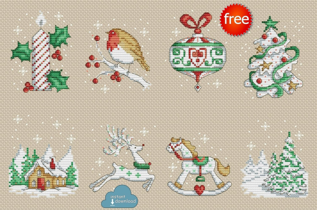 Free Cross Stitch Patterns For Christmas - Printable Free Christmas Cross Stitch Patterns For Cards