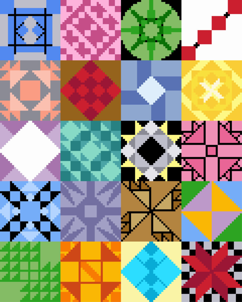 Free Cross Stitch Quilt Block Patterns No Color Chart - Free Cross Stitch Quilt Patterns
