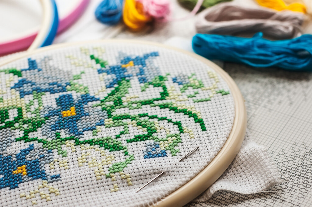 Free Flower Themed Counted Cross Stitch Patterns - Free Counted Cross Stitch Patterns For Kitchen Towels