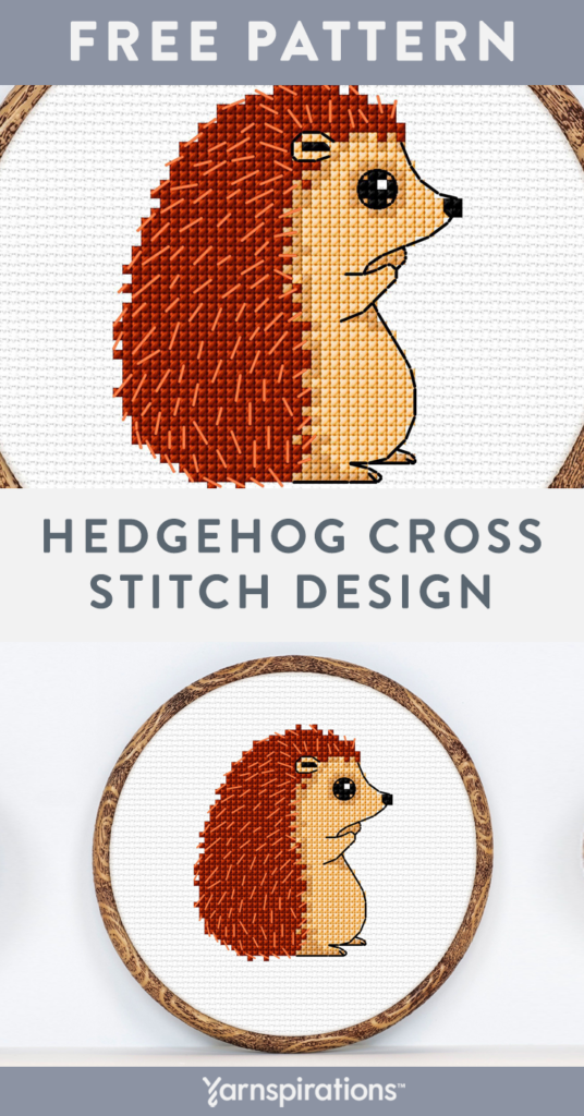 Free Hedgehog Cross Stitch Design Pattern Using Anchor Embroidery Floss  - Free Cross Stitch Patterns Hedgehog