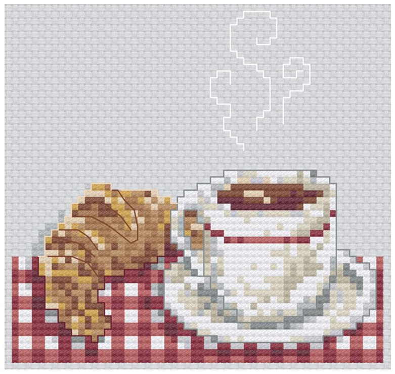 Free Madame La Fee Cross Stitch Pattern Petit Cafe 123Stitch - 123 Cross Stitch Free Patterns