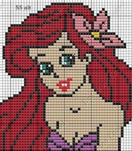 Free Princess Crown Cross Stitch Design Pattern Using Anchor Embroidery  - Princess Crown Cross Stitch Pattern