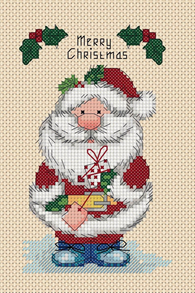 Free Printable Christmas Cross Stitch Patterns Printable Calendars AT  - Free Father Christmas Cross Stitch Patterns