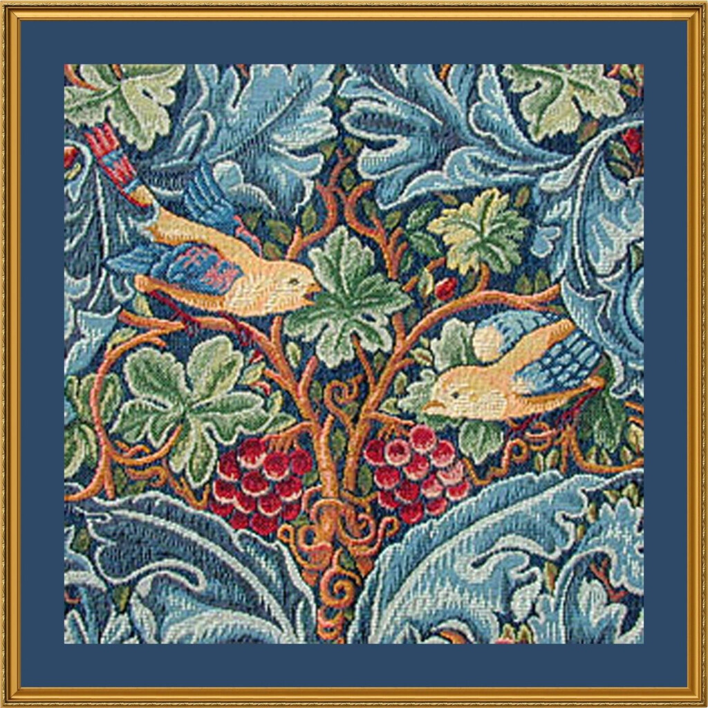 Free Shipping Acanthus And Birds Counted Cross Stitch Pattern William  - William Morris Cross Stitch Patterns