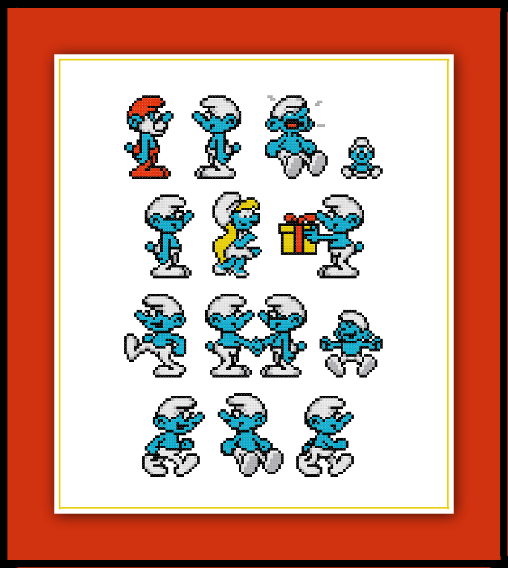 Free Smurfs Cross Stitch Pattern Cross Stitch Quest Cross Stitch  - Smurf Cross Stitch Pattern Free