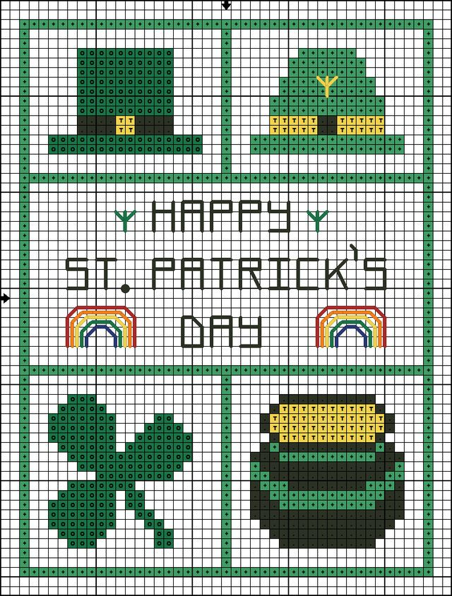 Free St Patrick s Day Sampler Cross Stitch Pattern Printable Chart  - St Patrick's Cross Stitch Patterns