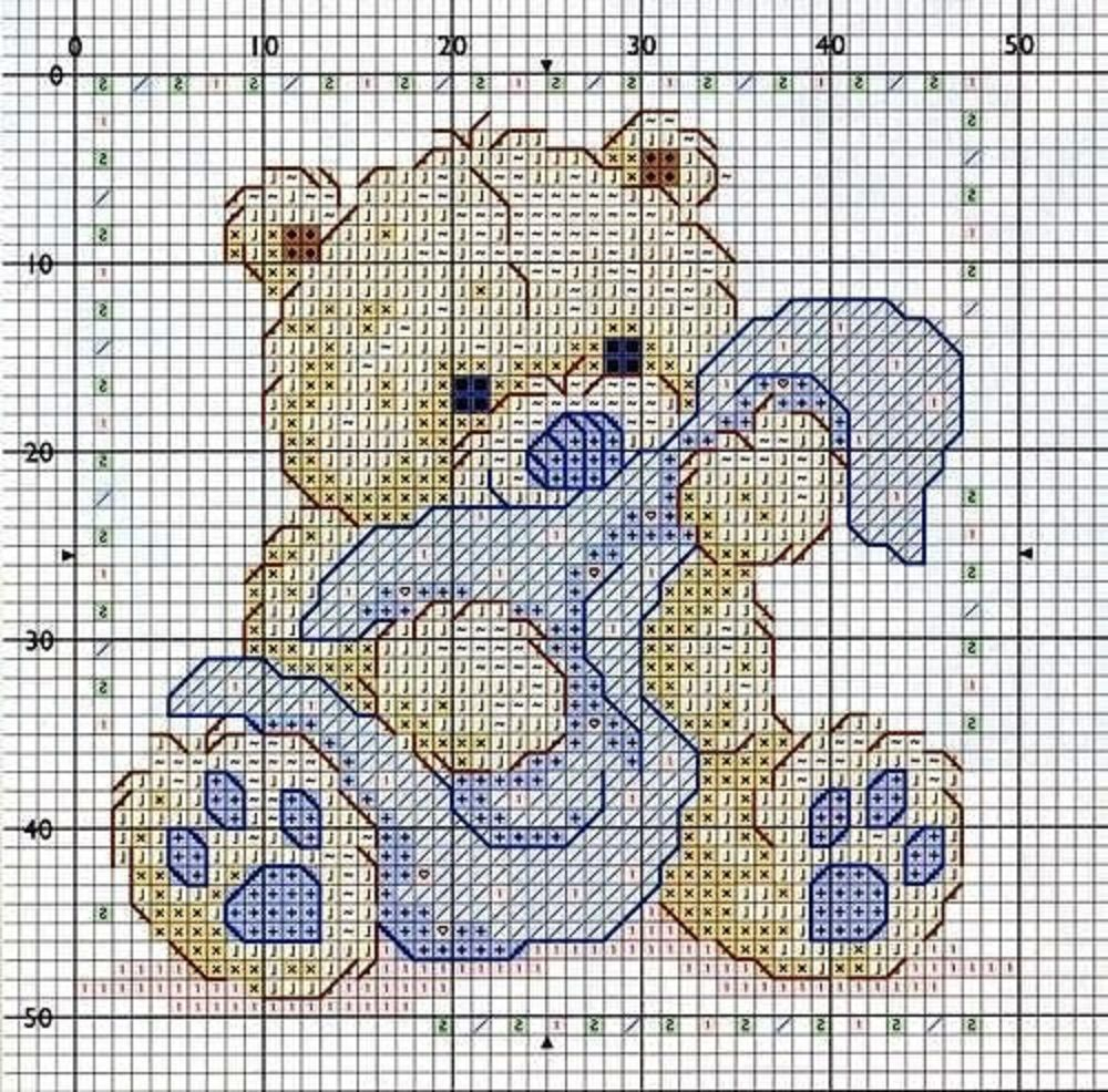Free Teddy Bear Cross Stitch Patterns - Teddy Bear Cross Stitch Patterns Free