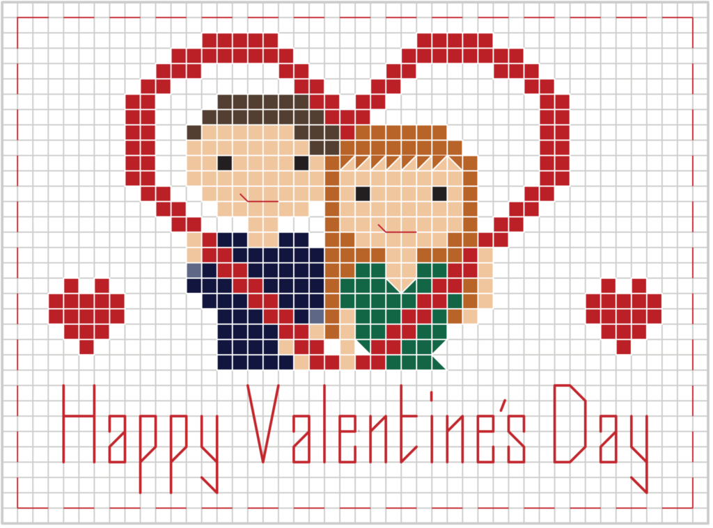 Free Valentine s Day Pattern From Stitch People Cross Stitch Family  - Free Valentine Cross Stitch Patterns
