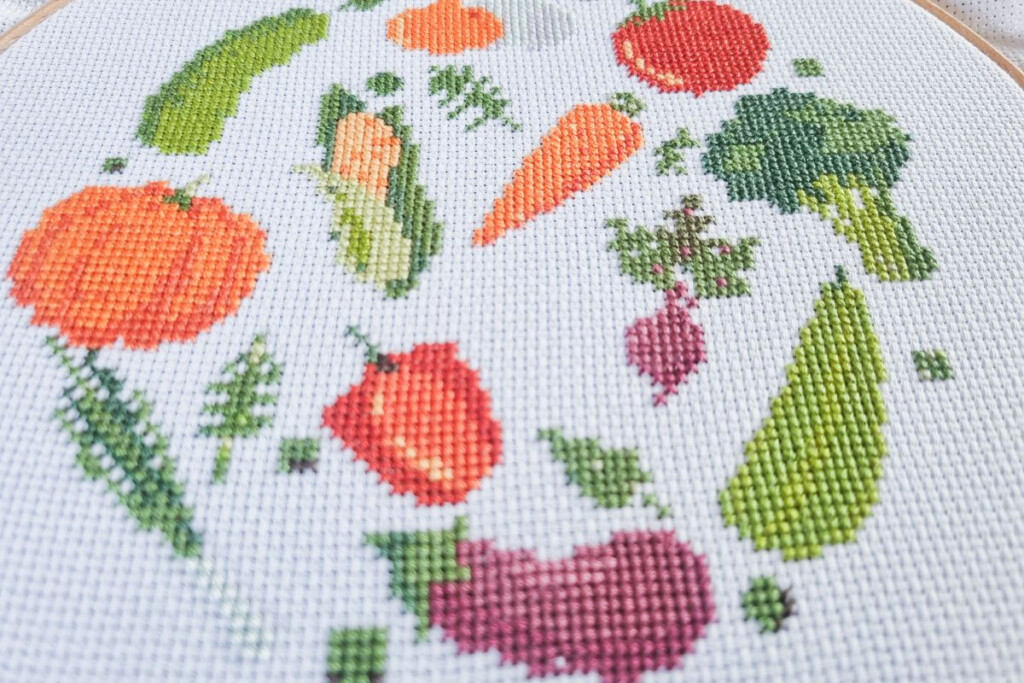 Fresh Vegetable Cross Stitch free Pattern Craft With Cartwright - Vegetable Cross Stitch Patterns Free