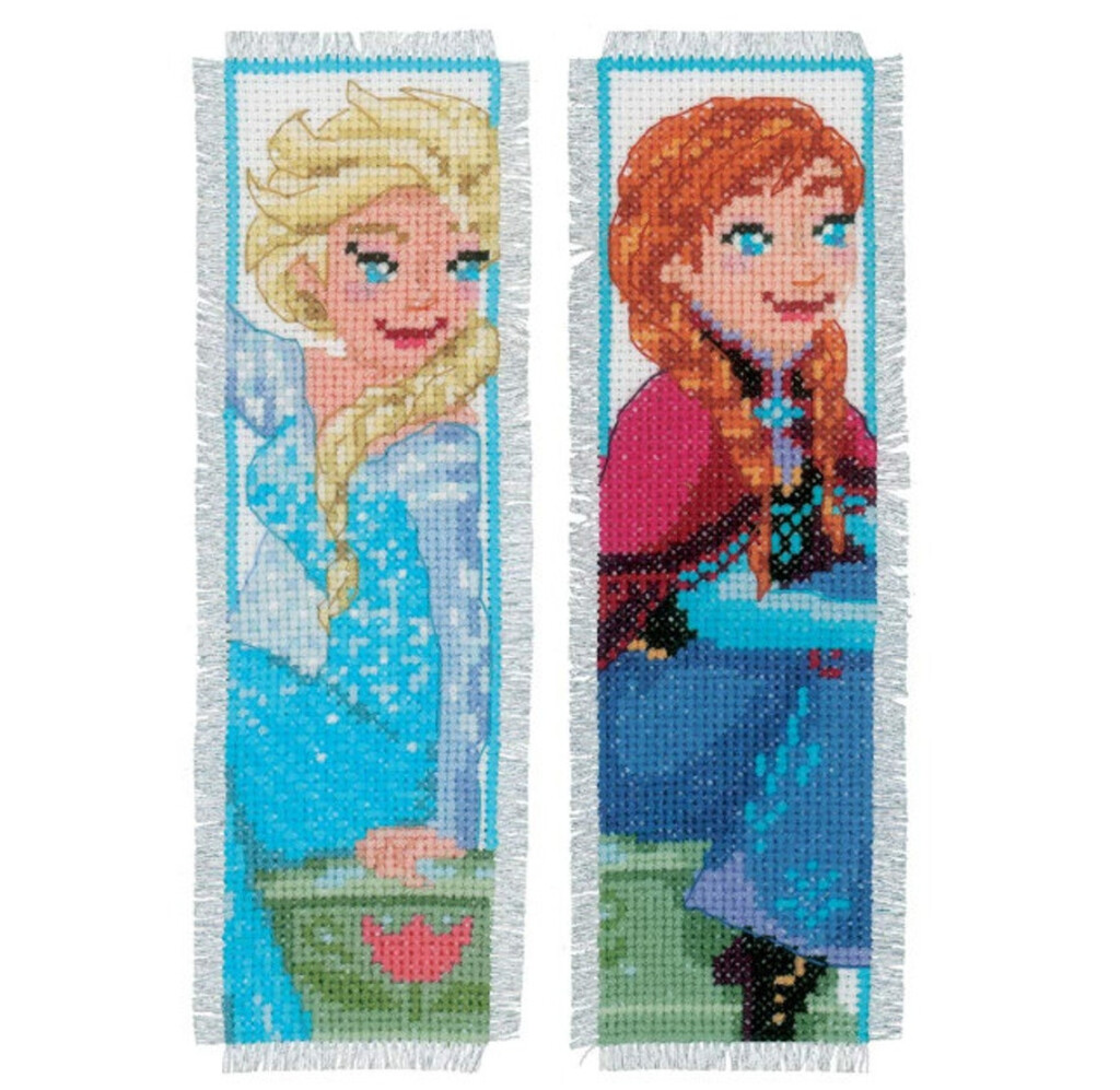 Frozen Counted Cross Stitch Kit Set Of 2 Bookmarks Elsa Anna Etsy - Frozen Counted Cross Stitch Patterns