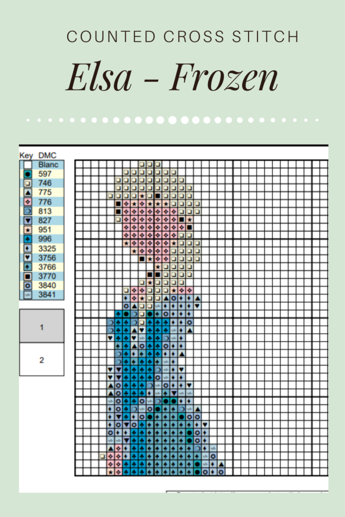 Frozen Elsa Cross Stitch Pattern In 2020 Cross Stitch Patterns  - Frozen Counted Cross Stitch Patterns