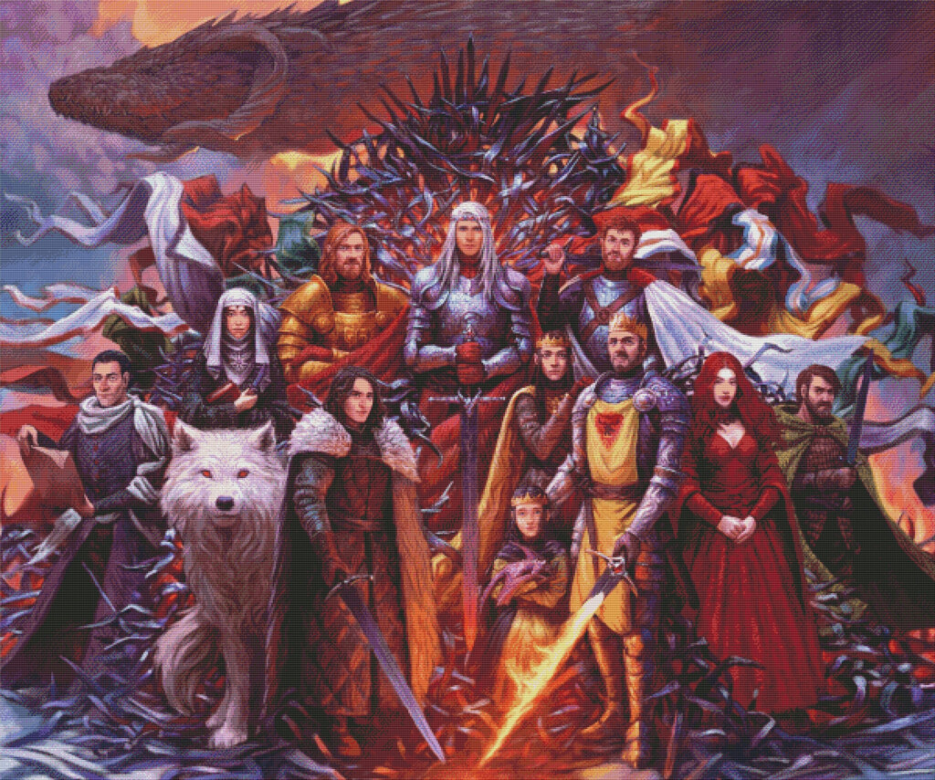 Game Of Thrones Cross Stitch Pattern Dragons Cross Stitch Etsy - Game Of Thrones Cross Stitch Patterns