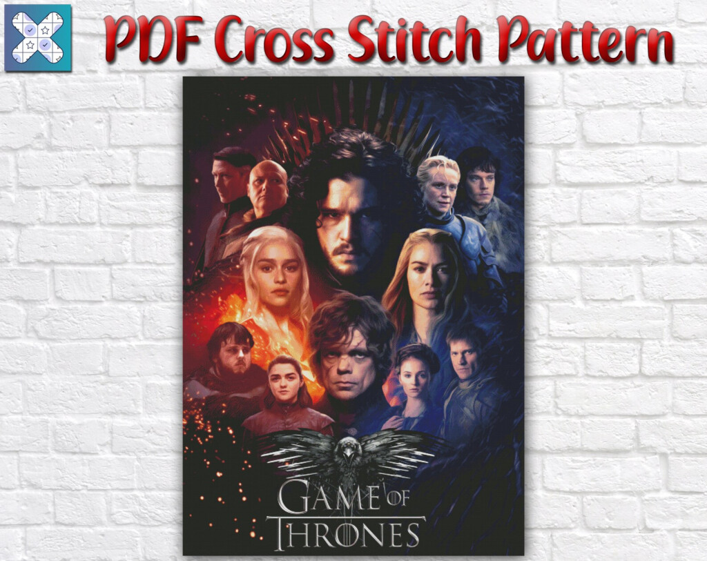 Game Of Thrones Cross Stitch Pattern Game Of Thrones Cross Etsy - Game Of Thrones Cross Stitch Patterns