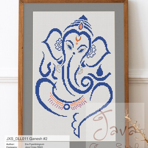 Ganesh ganapati vinayaka 2 Instant Download PDF Cross Stitch Etsy - Ganesha Cross Stitch Pattern Free