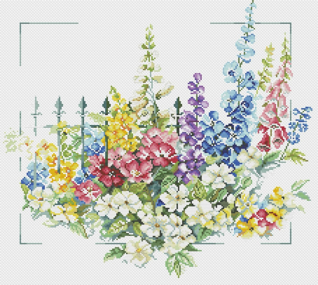 Garden Flowers Cross Stitch Pattern Wildflowers Digital Etsy - Cross Stitch Patterns For Sale